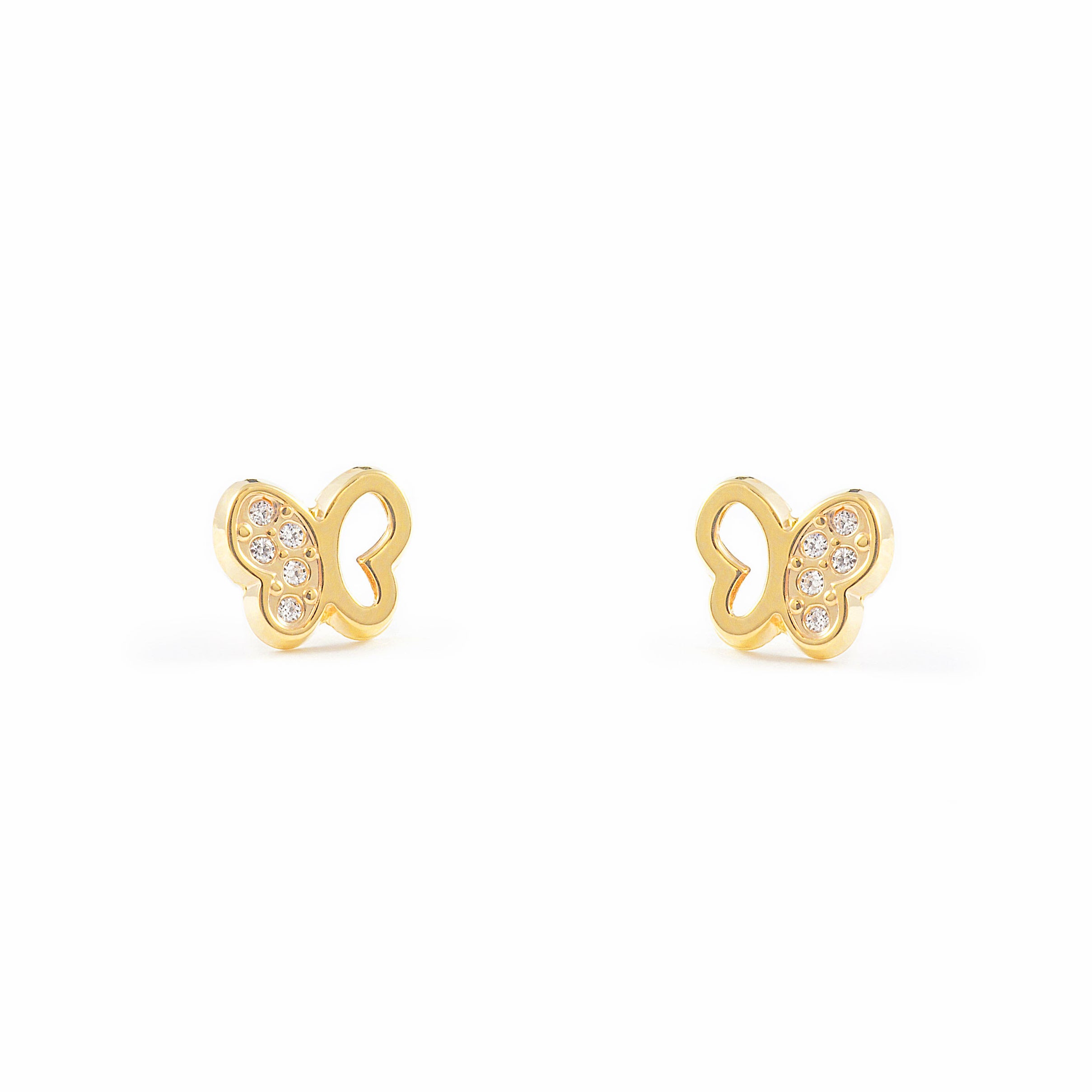 Mini Pendentif Papillon En Zircone Cubique – Plaqué Or Jaune, Argent 925, Athra