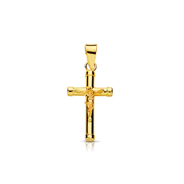 Croix religieuse pendentif Christ 15x9.5 mm Or Jaune 18 Carats brillant
