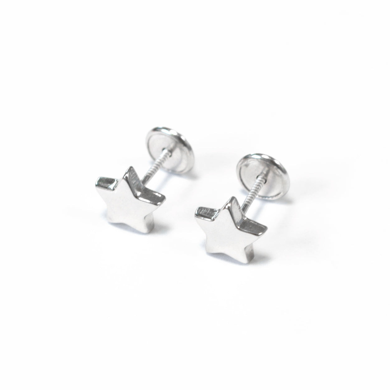 Boucles D'Oreilles Étoiles En Argent Massif 925 | 4mm, Piqueté | Garanti Sans Nickel | Neuf Avec Étiquettes