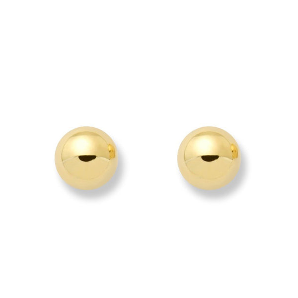 Boucles d'Oreilles demi-boule 5 mm Or Jaune 18 Carats