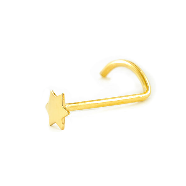 Piercing en Or Jaune 9K Nez Étoile Brillant