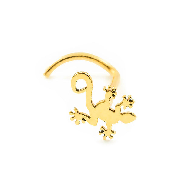 Piercing en Or Jaune 9K Nez Lezard Brillant