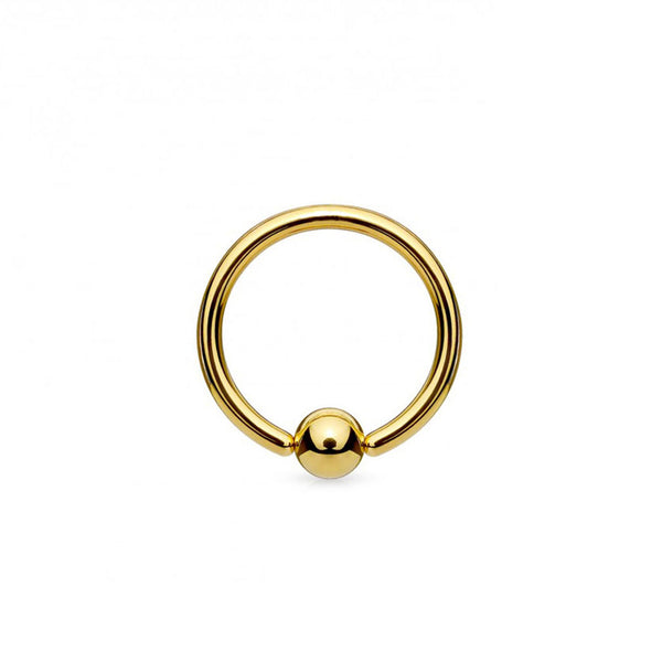 Piercing en Or Jaune 9K Barbell Boule 4 mm Brillant