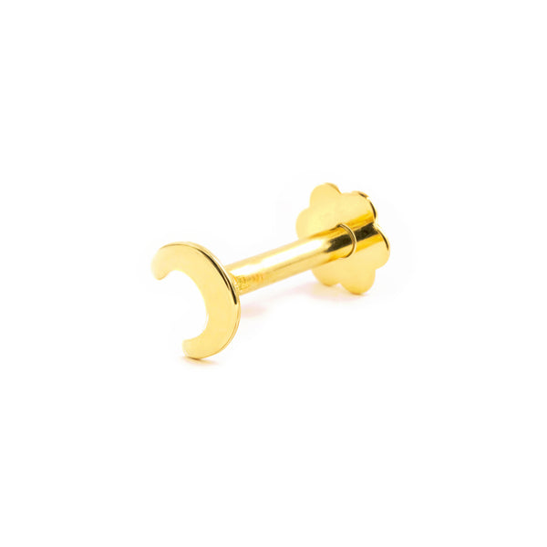 Piercing en Or Jaune 9K Cartilage Lune Brillant