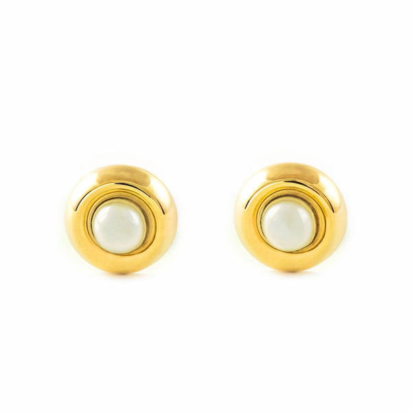 Boucles d'Oreilles Bebe Fille Enfant Perle 2,5 mm Or Jaune 9 Carats