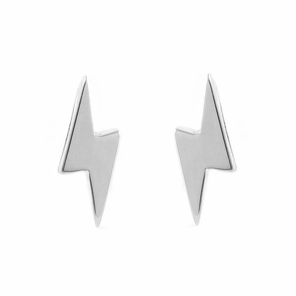 Boucles d'Oreilles Éclair Or Blanc 9 Carats