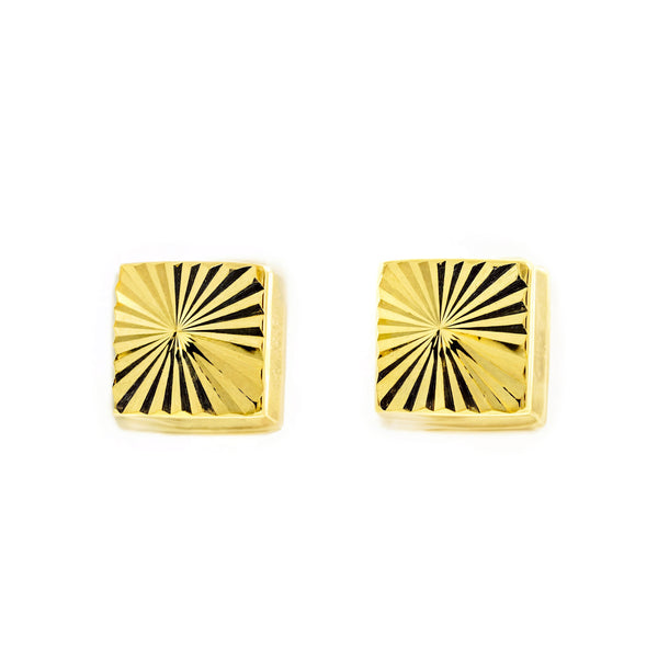 Boucles d'Oreilles Carre Or Jaune 9 Carats