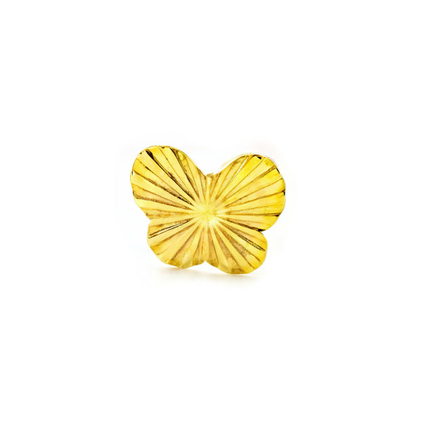 Piercing Cartilage Papillon Sculpté Or Jaune 9 Carats