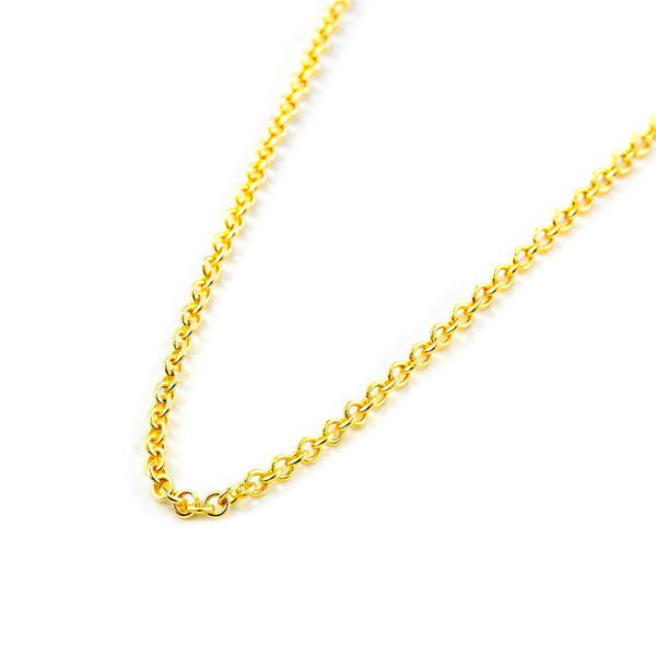 Chaîne Rolo Or Jaune 18 Carats 1ère Type Longueur 45 cm Épaisseur 1 mm