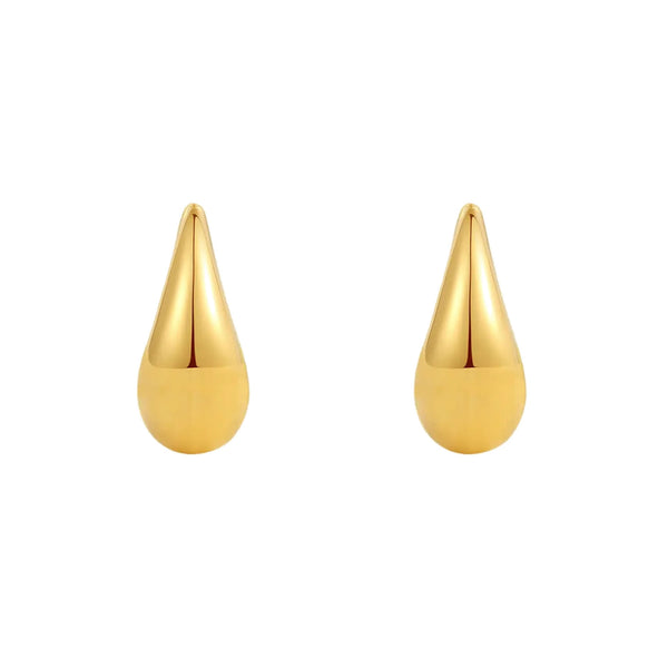 Boucles d'Oreilles Femme Or Jaune 9 Carats Goutte Brillant