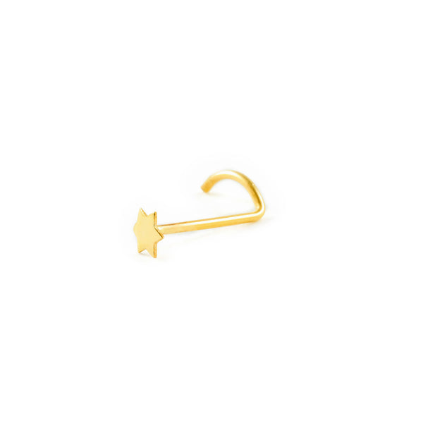 Piercing en Or Jaune 9K Nez Étoile Brillant