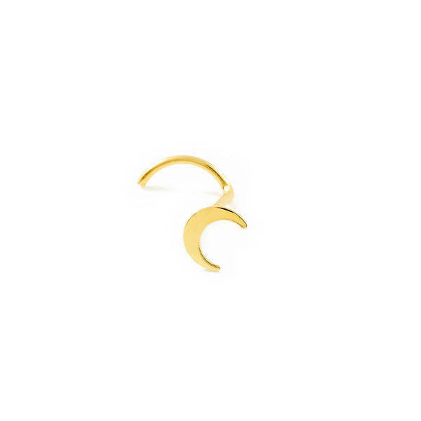 Piercing en Or Jaune 9K Nez Lune Brillant