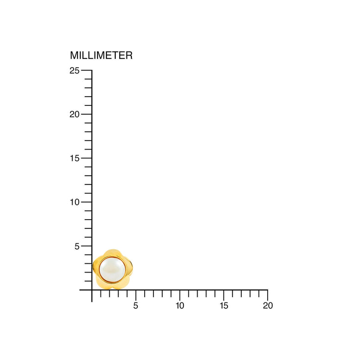 Pendientes Oro bebe o Niña Margarita con Perla (9kts)