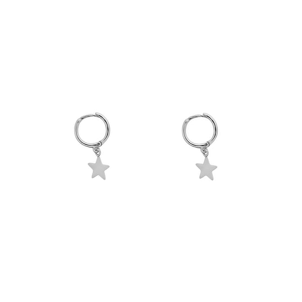 Boucles d'Oreilles Étoile Creoles 21x7 mm Argent 925 brillant