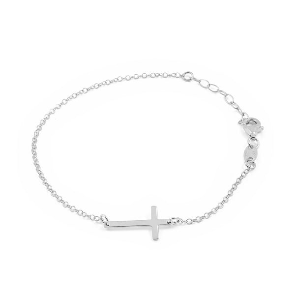 Bracelet Cruz horizontale Argent 925 brillant