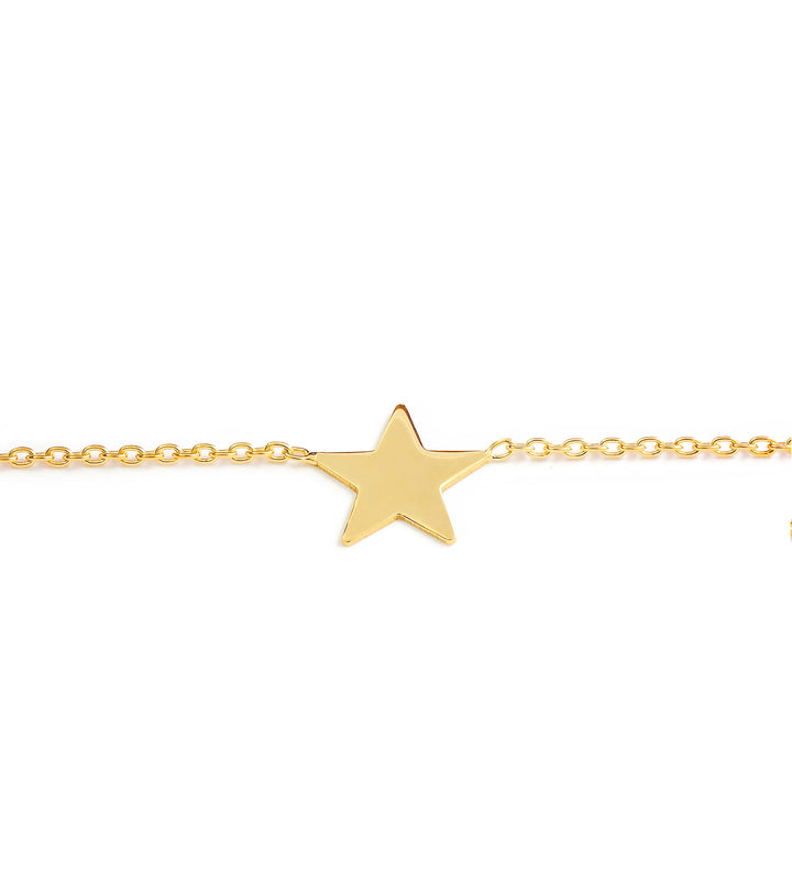 Pulsera Plata Dorada con Estrella