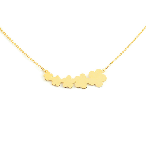 Collier Fleur Or Jaune 9 Carats 43 cm