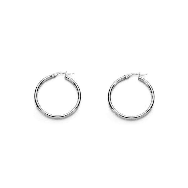 Boucles d'Oreilles Creoles 24x2 mm Argent 925 brillant