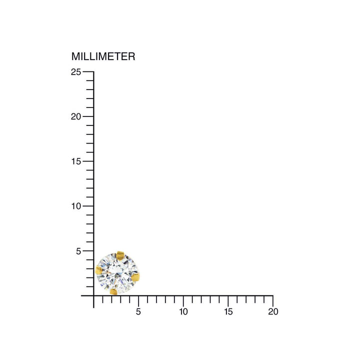 Pendientes oro amarillo Bebe o Niña Garra circon 5 mm (9kts)