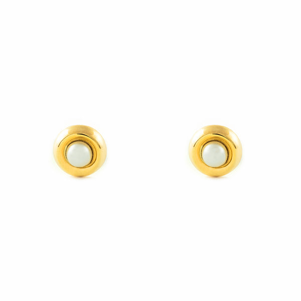 Boucles d'Oreilles Bebe Fille Enfant Perle 2,5 mm Or Jaune 9 Carats