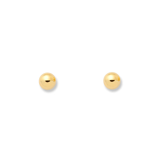 Boucles d'Oreilles demi-boule 4 mm Or Jaune 9 Carats