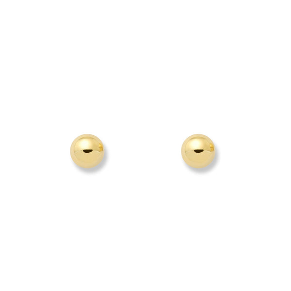 Boucles d'Oreilles demi-boule 5 mm Or Jaune 9 Carats