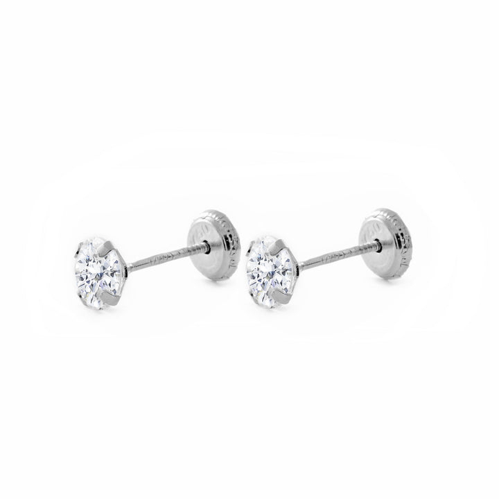 Pendientes Plata Bebe Garra con circonita 3 mm