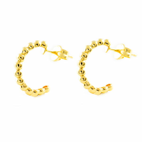 Boucles d'Oreilles Boule Or Jaune 9 Carats