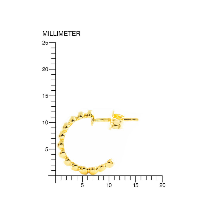 Pendientes Oro Aro galloneado bolas (9kts)