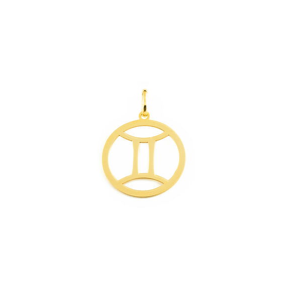 Pendentif Horoscope des Gemeaux Or Jaune 9 Carats brillant