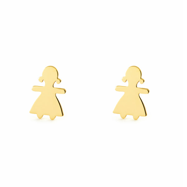 Boucles d'Oreilles Fille Or Jaune 9 Carats