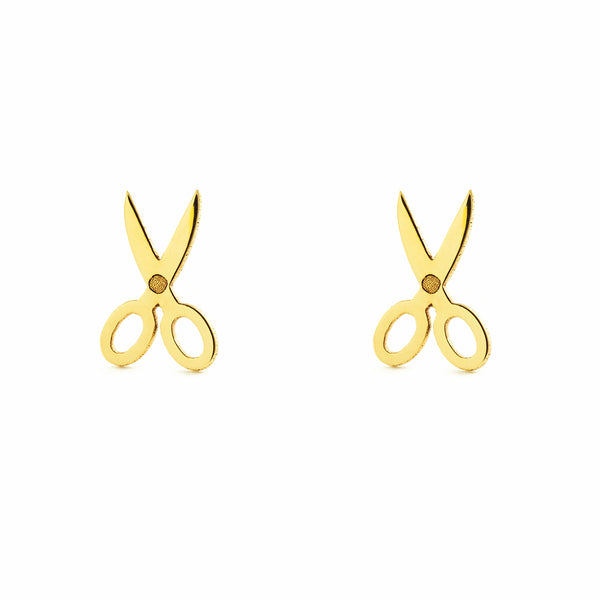 Boucles d'Oreilles Ciseaux Or Jaune 9 Carats