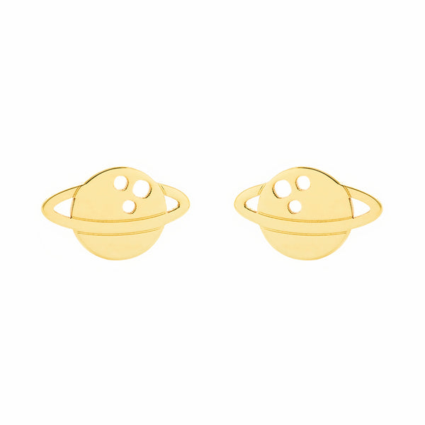 Boucles d'Oreilles Planète Or Jaune 9 Carats