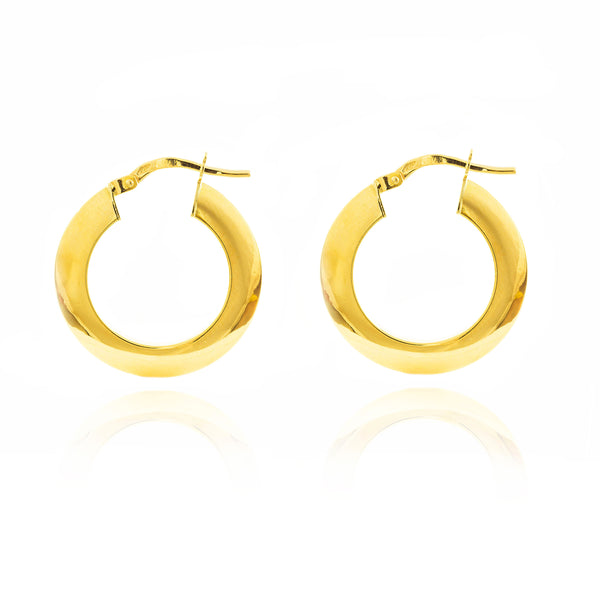 Boucles d'Oreilles Creoles 22x2 mm Or Jaune 18 Carats