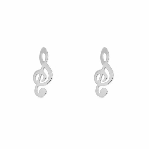 Boucles d'Oreilles Musique Argent 925 brillant