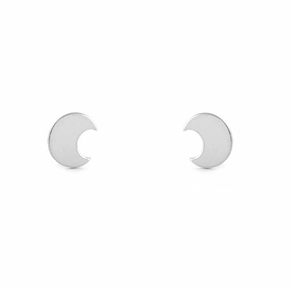 Boucles d'Oreilles Lune Argent 925 brillant