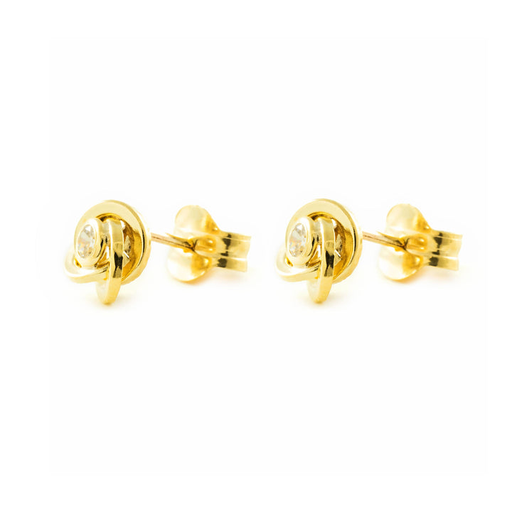 Pendientes Mujer/Niña Oro Bicolor 18k Nudo