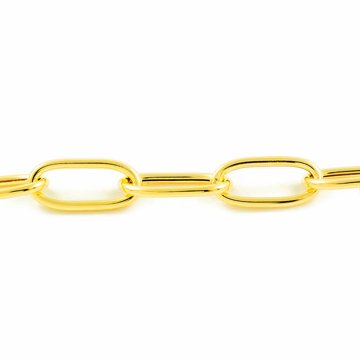 Pulsera Mujer oro eslabones ovales texturados