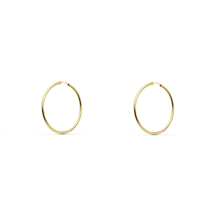 Pendientes Mujer Oro 18k Aros Flexibles 18x1,50 mm