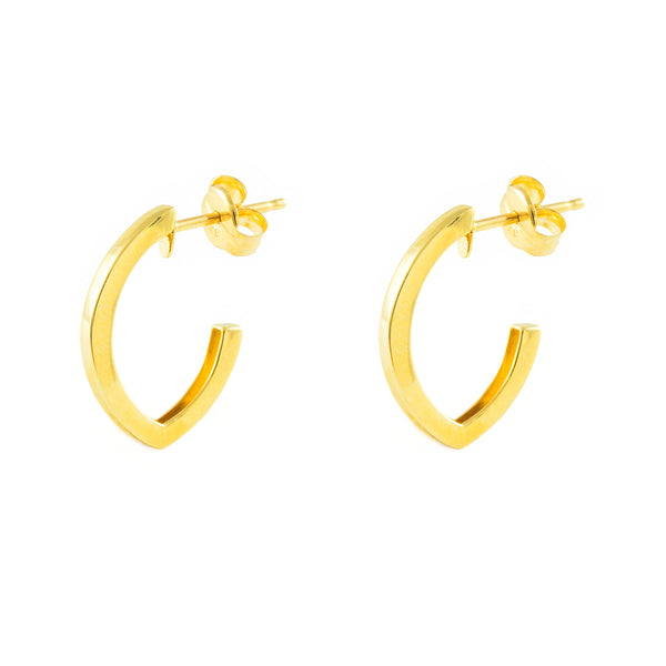 Boucles d'Oreilles Larme Creoles 14.5x1.5 mm Or Jaune 9 Carats