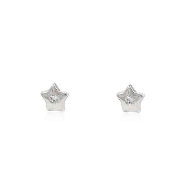 Boucles d'Oreilles Étoile Zircone Argent 925 brillant