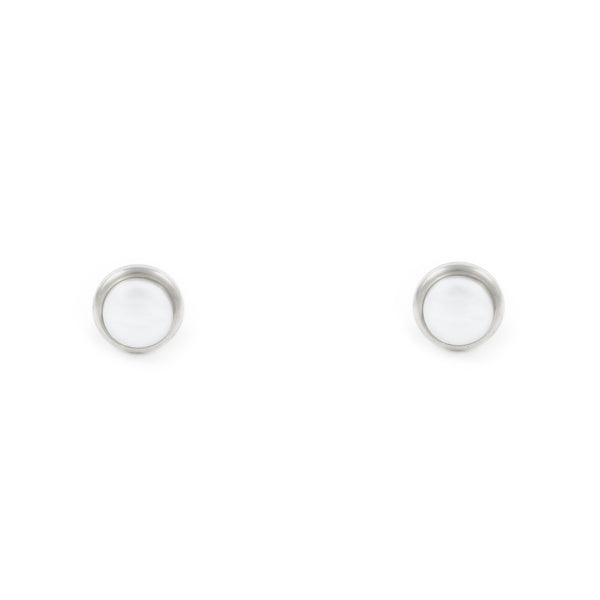 Boucles d'Oreilles Perle Shell 6 mm Argent 925 brillant