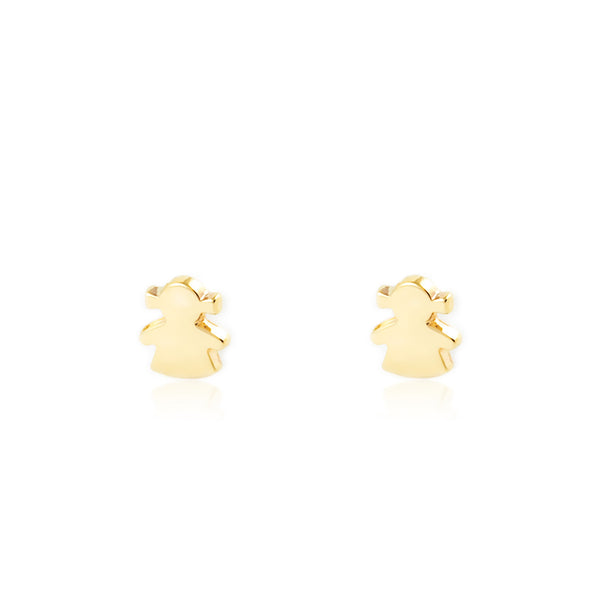 Boucles d'Oreilles Bebe Fille Enfant Fille Or Jaune 9 Carats