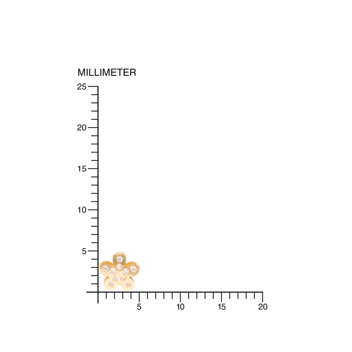 Pendientes Bebe o Niña Oro Amarillo Flor con Circonitas