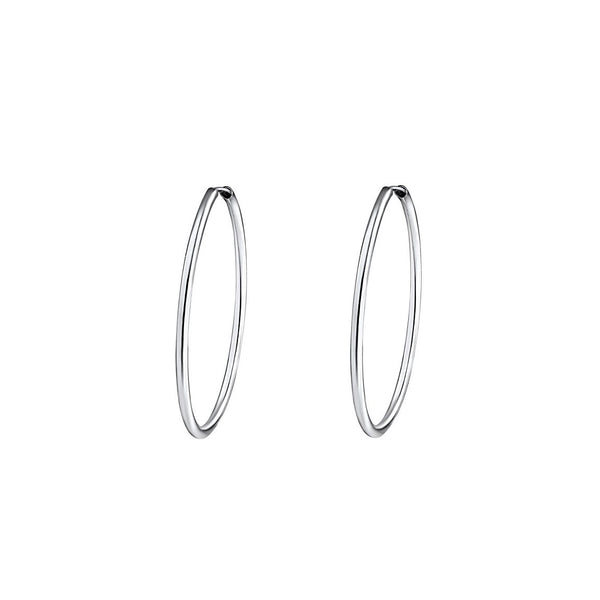 Boucles d'Oreilles Creoles 30x2 mm Argent 925 brillant