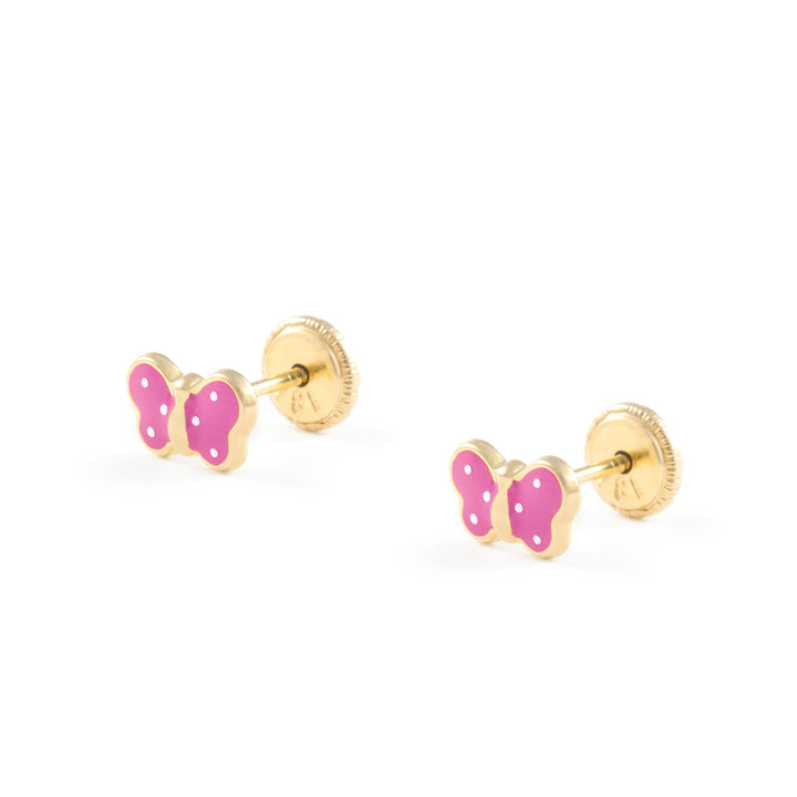 Pendientes Bebe Mariposa Rosa