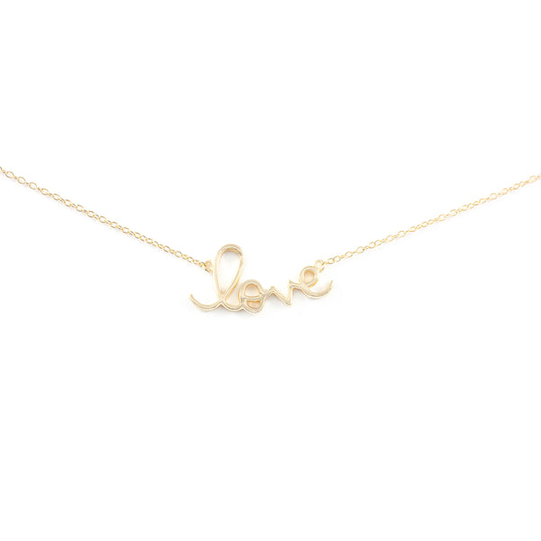 Collier Love Argent 925 dore