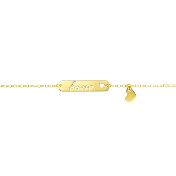 Collier Love Argent 925 dore