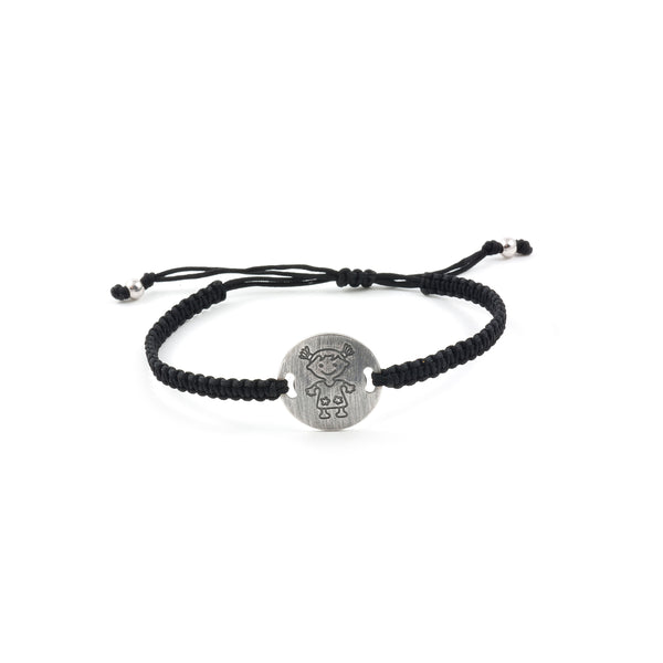 Bracelet macrame Fille Argent 925 brillant