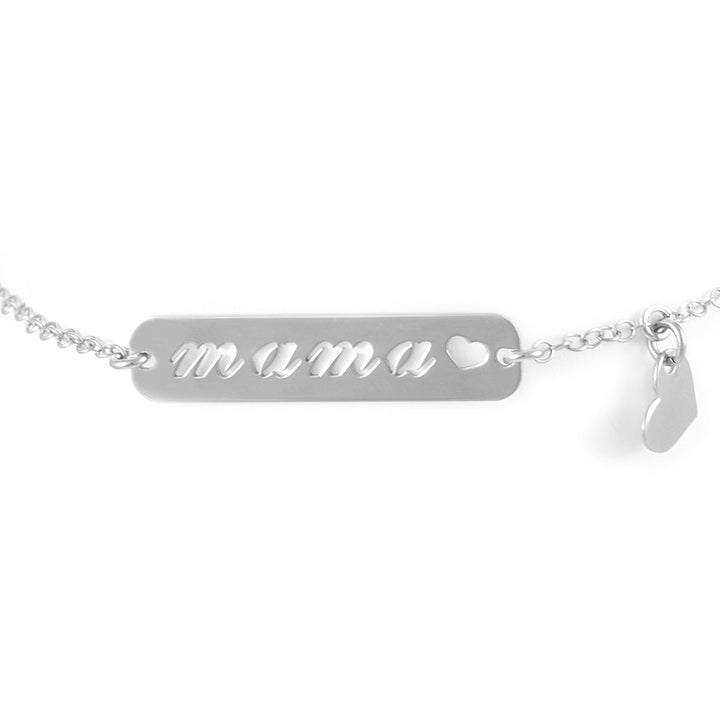 Collar Plata con chapa "mama"